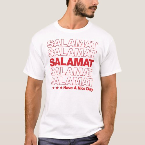 Salamat âœThank Youâ Grocery Bag Design _ Red T_Shirt