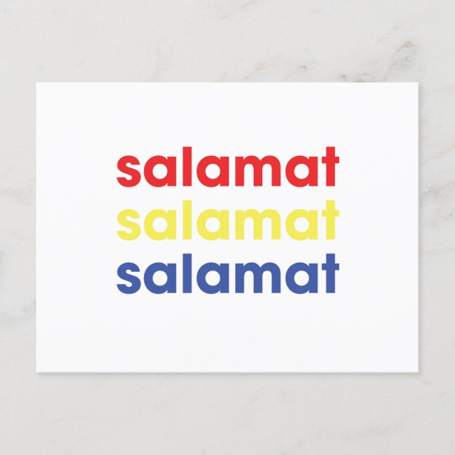 "Salamat" Thank You Postcard (Front)
