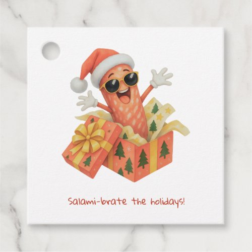 salami-brate the holidays! favor tags