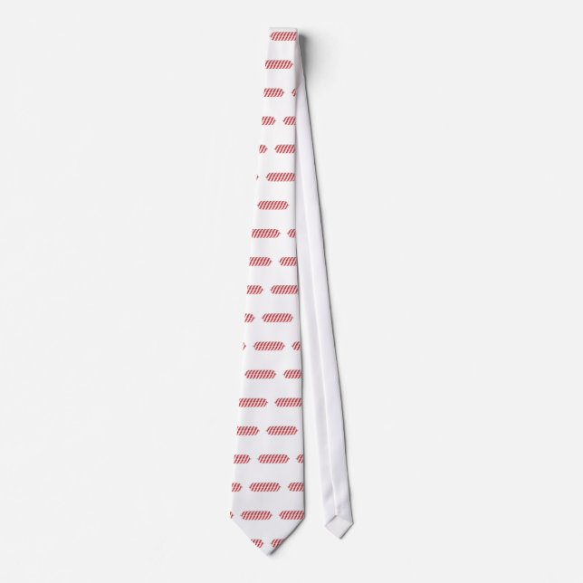 Salami isolated on white neck tie (Front)