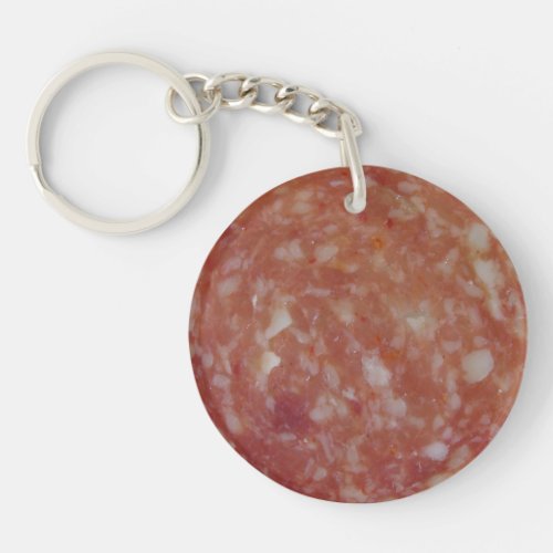 Salami Slice Key Chain