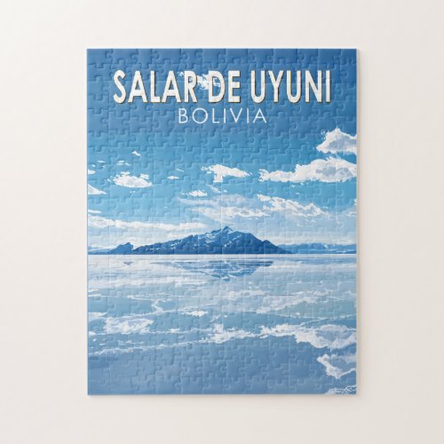 Salar de Uyuni Bolivia Travel Art Vintage Jigsaw Puzzle