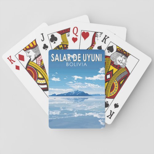 Salar de Uyuni Bolivia Travel Art Vintage Poker Cards