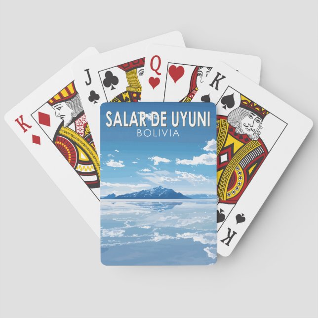 Salar de Uyuni Bolivia Travel Art Vintage Poker Cards (Back)