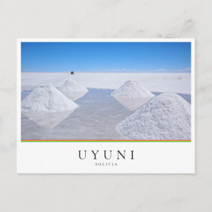 Salar de Uyuni salt flats in Bolivia Postcard