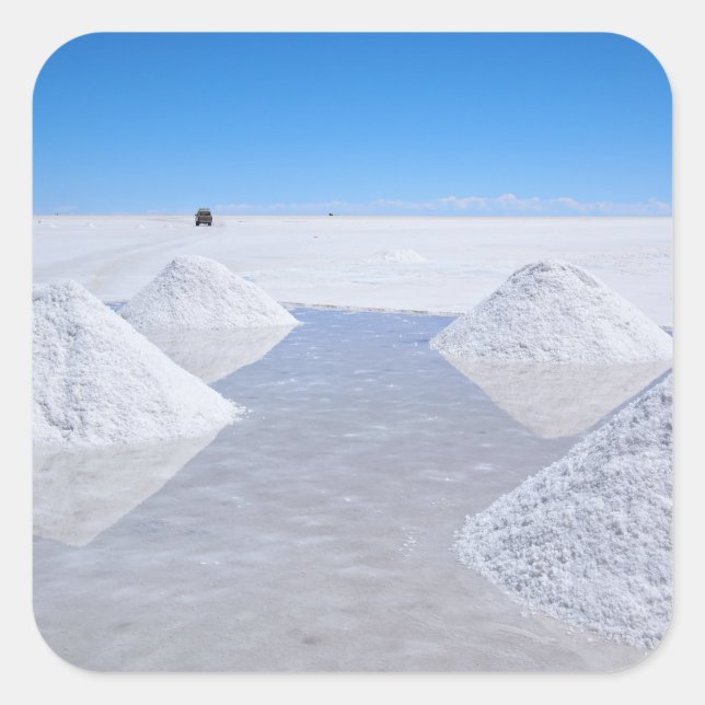 Salar de Uyuni salt flats photo sticker (Front)