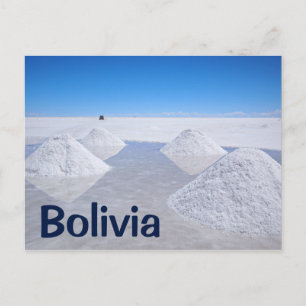 Salar de Uyuni salt flats text postcard