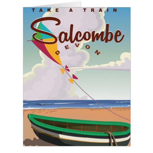 Salcombe, Devon Vintage Travel Poster Cards (Front)
