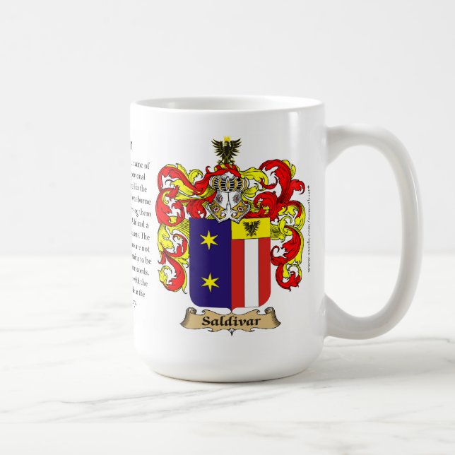 Saldivar, the Origin, the Meaning and the Crest Coffee Mug (Right)