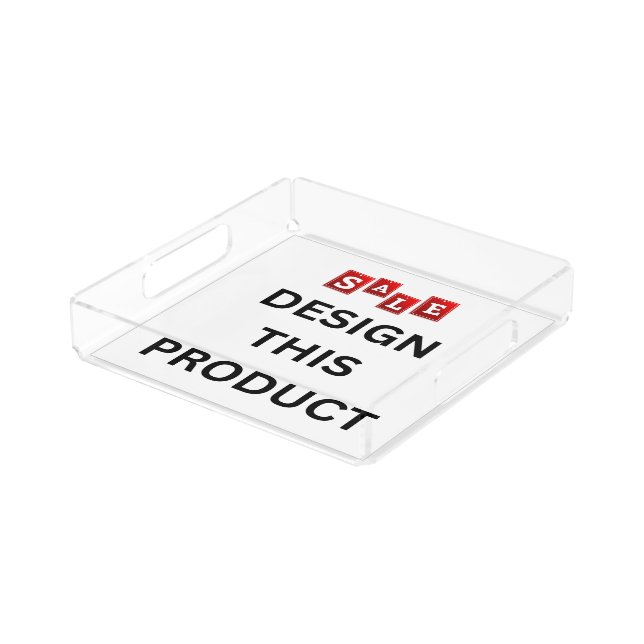 SALE! Acrylic Tray - Square Custom (Angled)