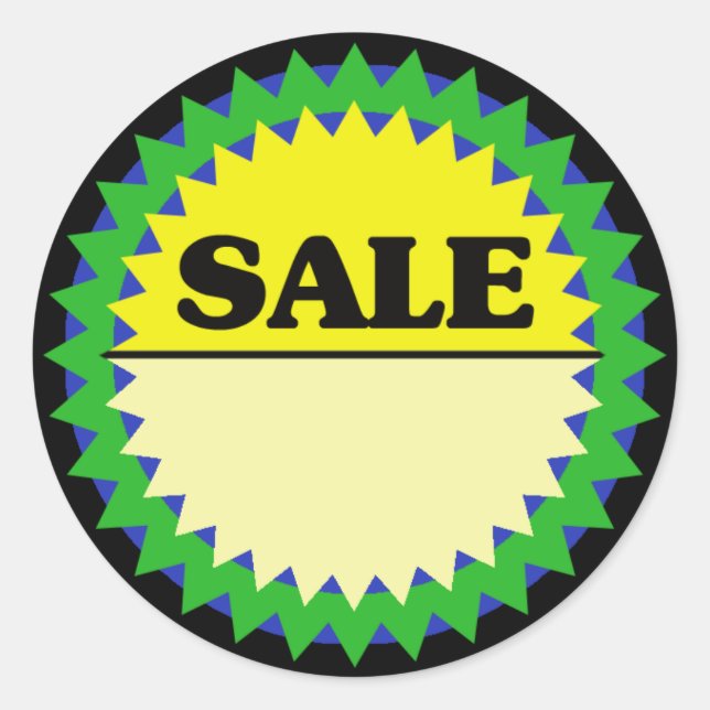 SALE (ADD PRICE) Retail Sale Sticker (Front)