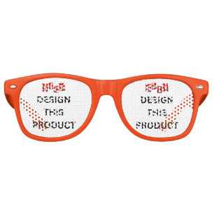 SALE! Adult Retro Party Shades - Orange - Custom