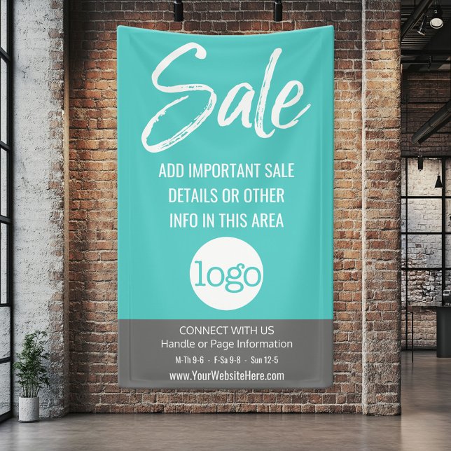 Sale Advertisement - Add Logo and Details Banner (Custom Sale Banner)