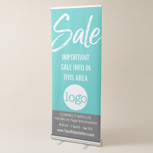 Sale Advertisement _ Add Logo and Details Retractable Banner