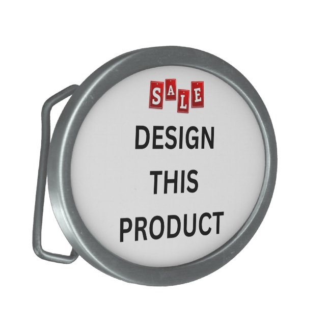 SALE! Belt Buckle - Oval - Custom (Front Left)