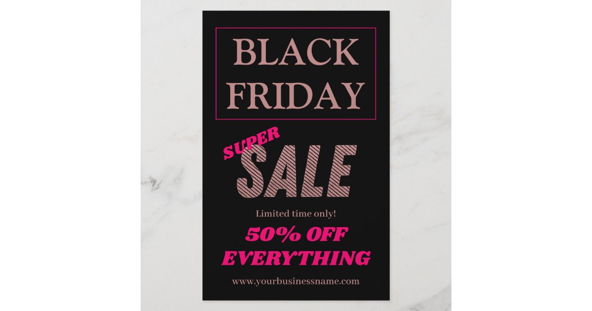 Sale / Black Friday Pink / Rose Gold Flyer | Zazzle.com - What Should I Buy For My Wedding On Black Friday