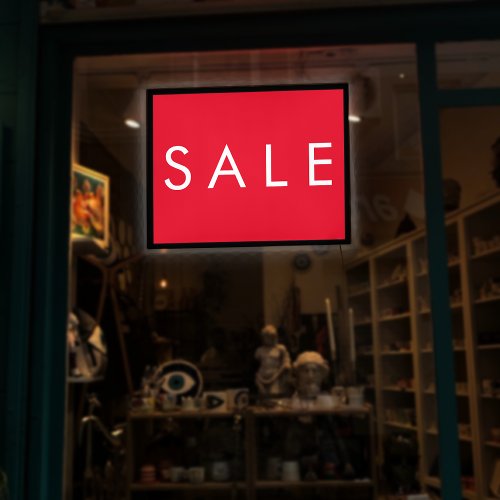 SALE Bold Red Basic In_store Business Ads LED Sign