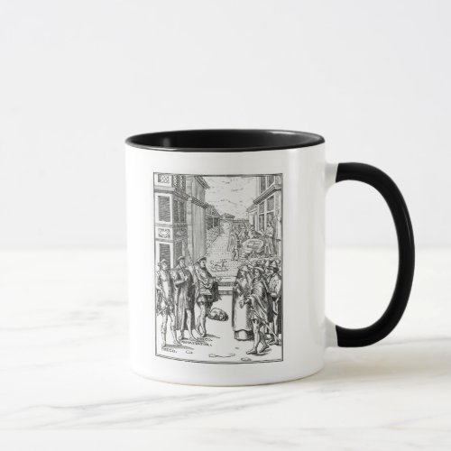 Sale by Town Crier after a woodcut in Praxis Rer Mug