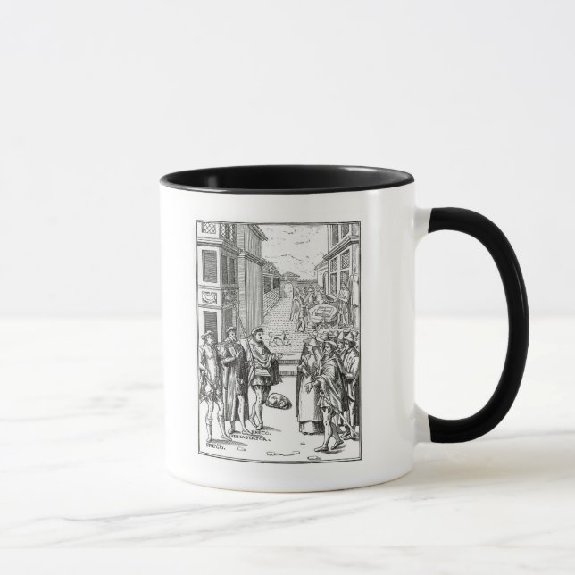 Sale by Town Crier, after a woodcut in 'Praxis Rer Mug (Right)