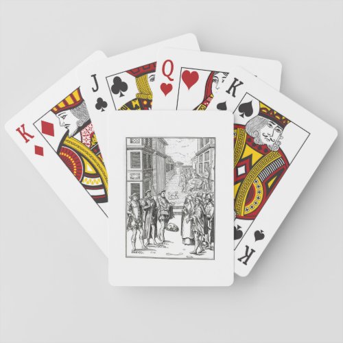 Sale by Town Crier after a woodcut in Praxis Rer Playing Cards