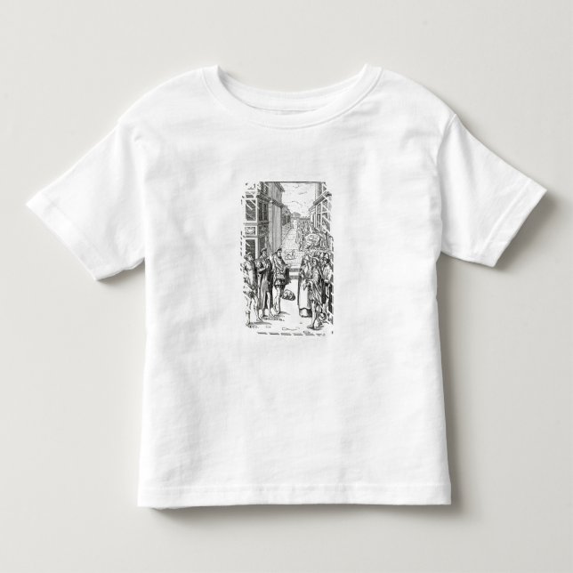 Sale by Town Crier, after a woodcut in 'Praxis Rer Toddler T-shirt (Front)