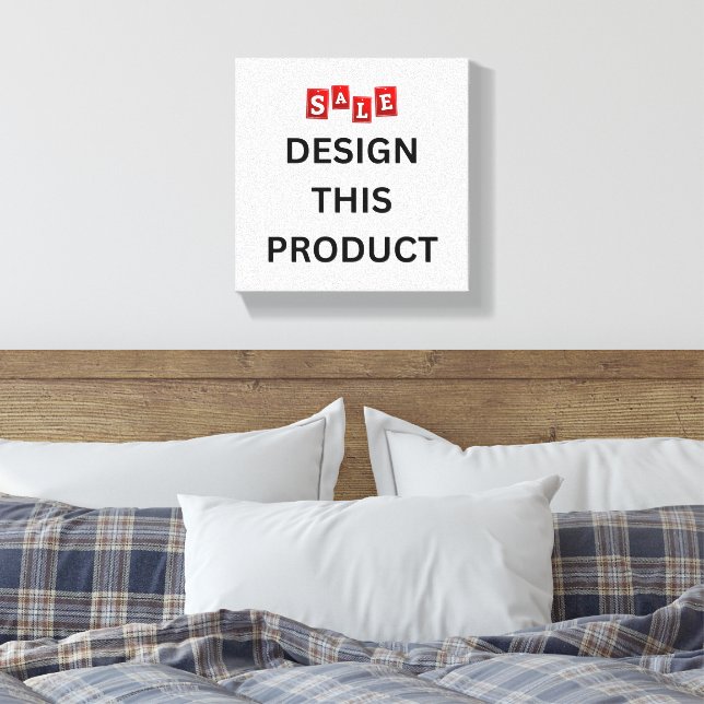 SALE! Canvas Print Premium Wrapped  -8"x8" Quality (Insitu(Bedroom))