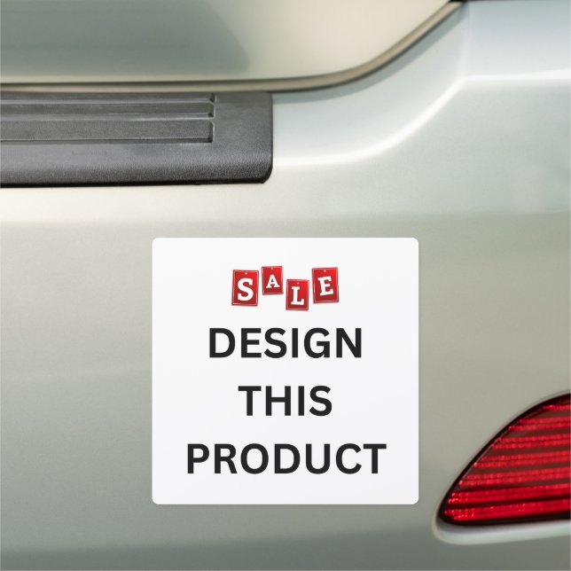 SALE! Car Magnet - 7" x 7" Square Large - Custom (In Situ)