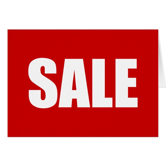 SALE CARD (Front Horizontal)