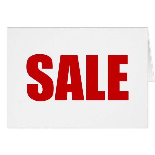 SALE CARD (Front Horizontal)