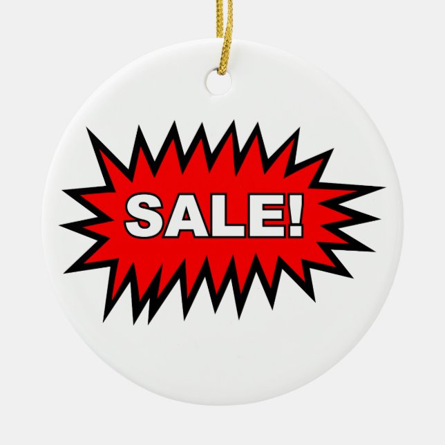 Sale Ceramic Ornament (Front)