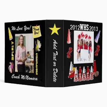 Sale! Cheer - See Back 3 Ring Binder by sharonrhea at Zazzle