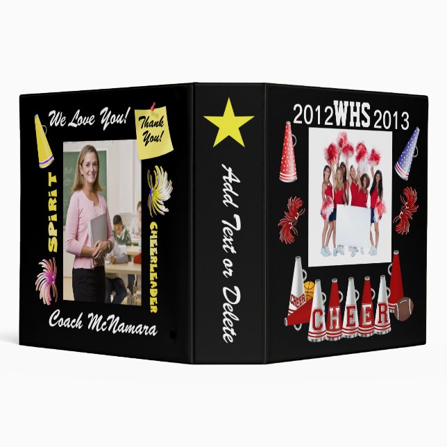 SALE! Cheer - See Back 3 Ring Binder (Background)
