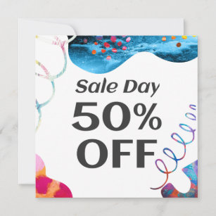 Sale Day 50% Off - Flat Sale - Special Offer Invitation