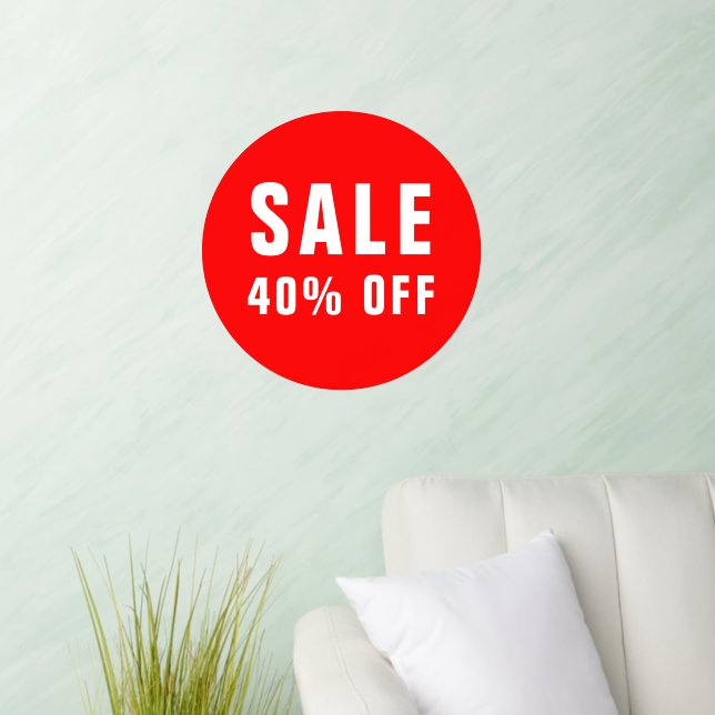 Sale Discount Custom Business Corporate Company Wall Decal (Living Room)