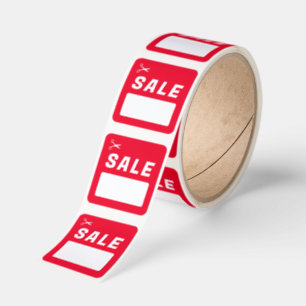 Sale discount simple modern professional store red square sticker