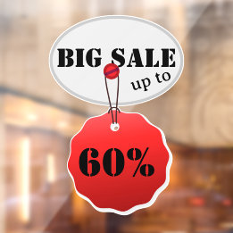 Sale Discount  Window Cling