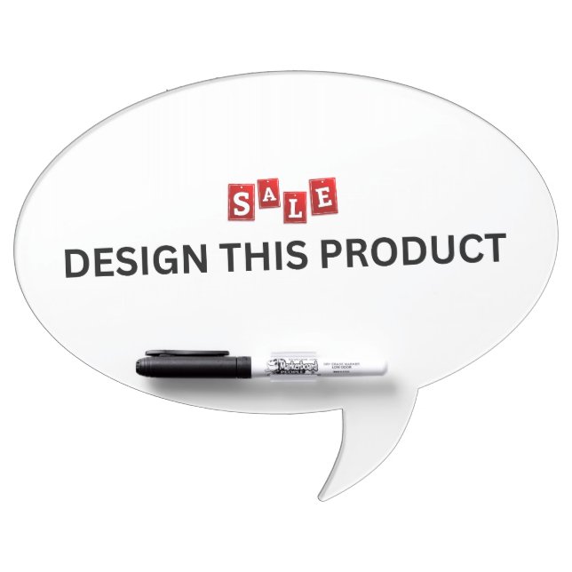 SALE! Dry Erase Board - Speech Bubble 9.6" L x 12" (Front)