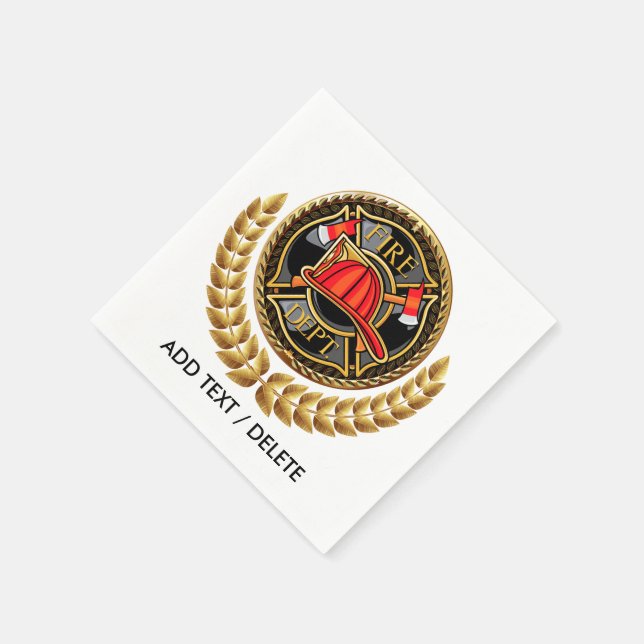 SALE! Fire Department Napkin (Corner)