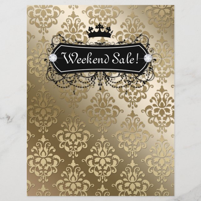 SALE Flyer Fashion Jewelry Salon Crown Gold (Front)