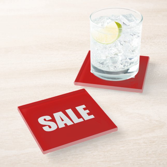SALE GLASS COASTER (Angled)