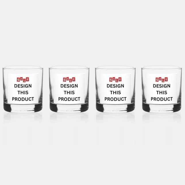 SALE! Glass - On the Rocks - 12 oz - Set of 4 (Front)