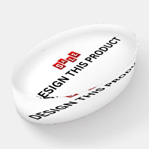 SALE! Glass Paperweight - Oval - Custom