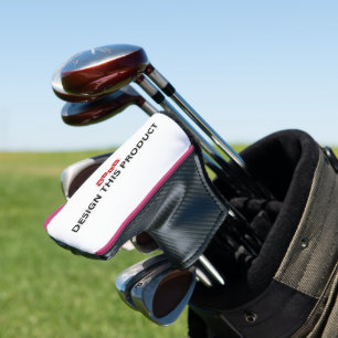 SALE! Golf Putter Head Cover - Pink trim - Custom