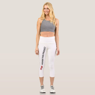 SALE! High Waisted Capris - White - Custom