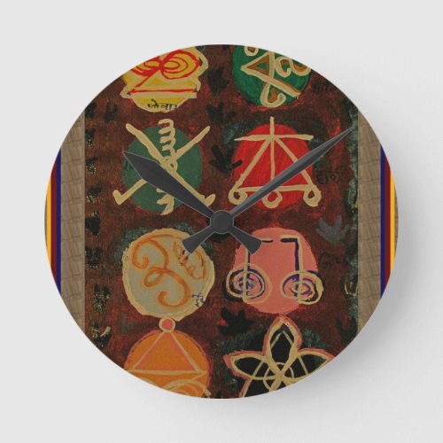 Sale Karuna Reiki Healing Symbol Gifts Round Clock