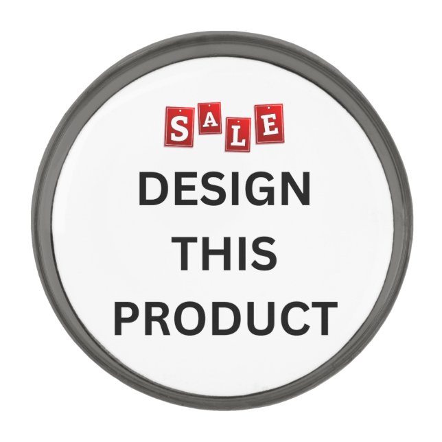 SALE! Lapel Pin - Gunmetal Plated - Round (Front)