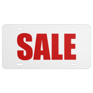 SALE LICENSE PLATE