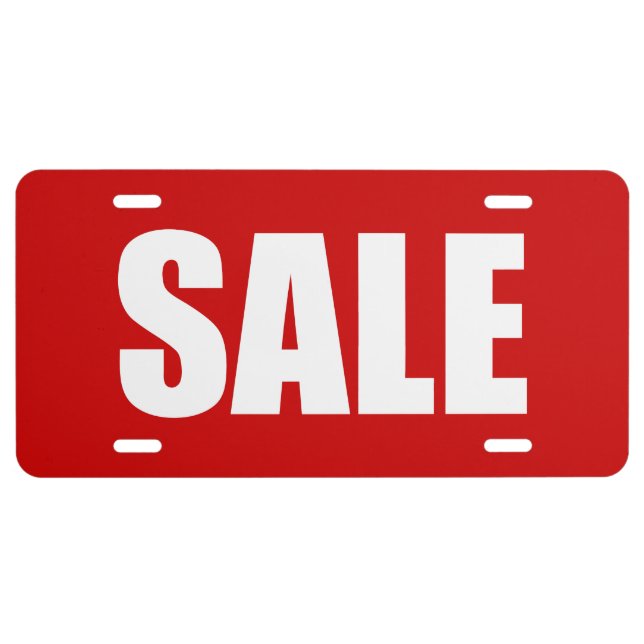 SALE LICENSE PLATE (Front)