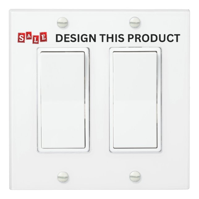 SALE! Lightswitch Cover - Double Rocker - Custom (In Situ)