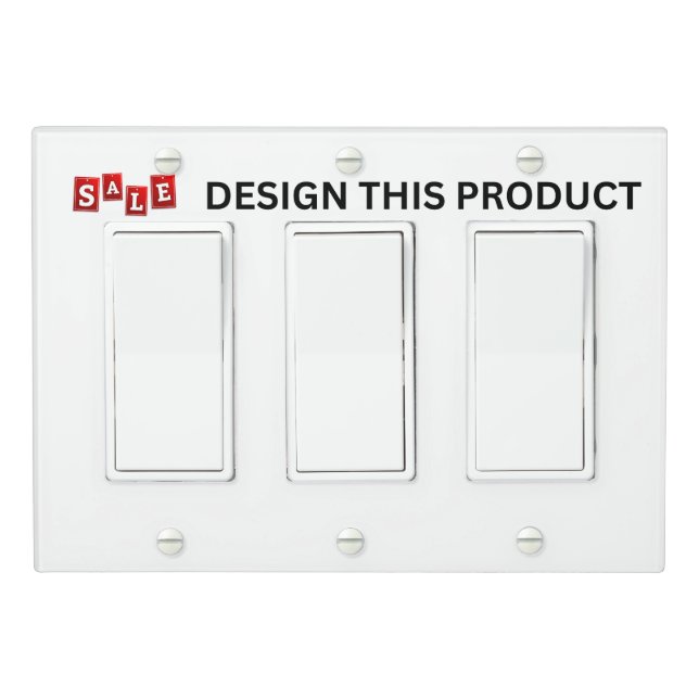 SALE! Lightswitch Cover - Triple Rocker - Custom (In Situ)